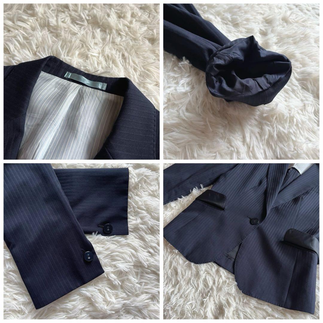 【2点まとめ】オリヒカ　パンツスーツ　グレー+レミュー　セットアップ　ネイビー