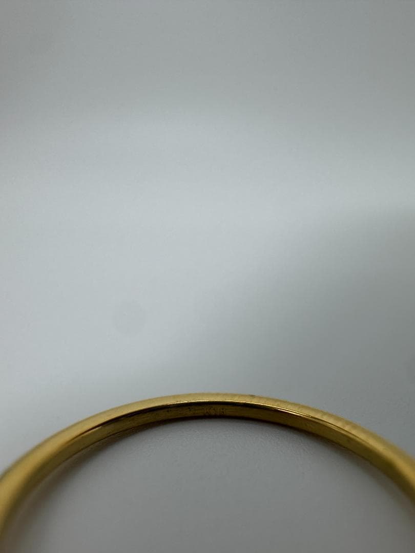 K18ゴールドリング 放射状彫刻0.71g/11号