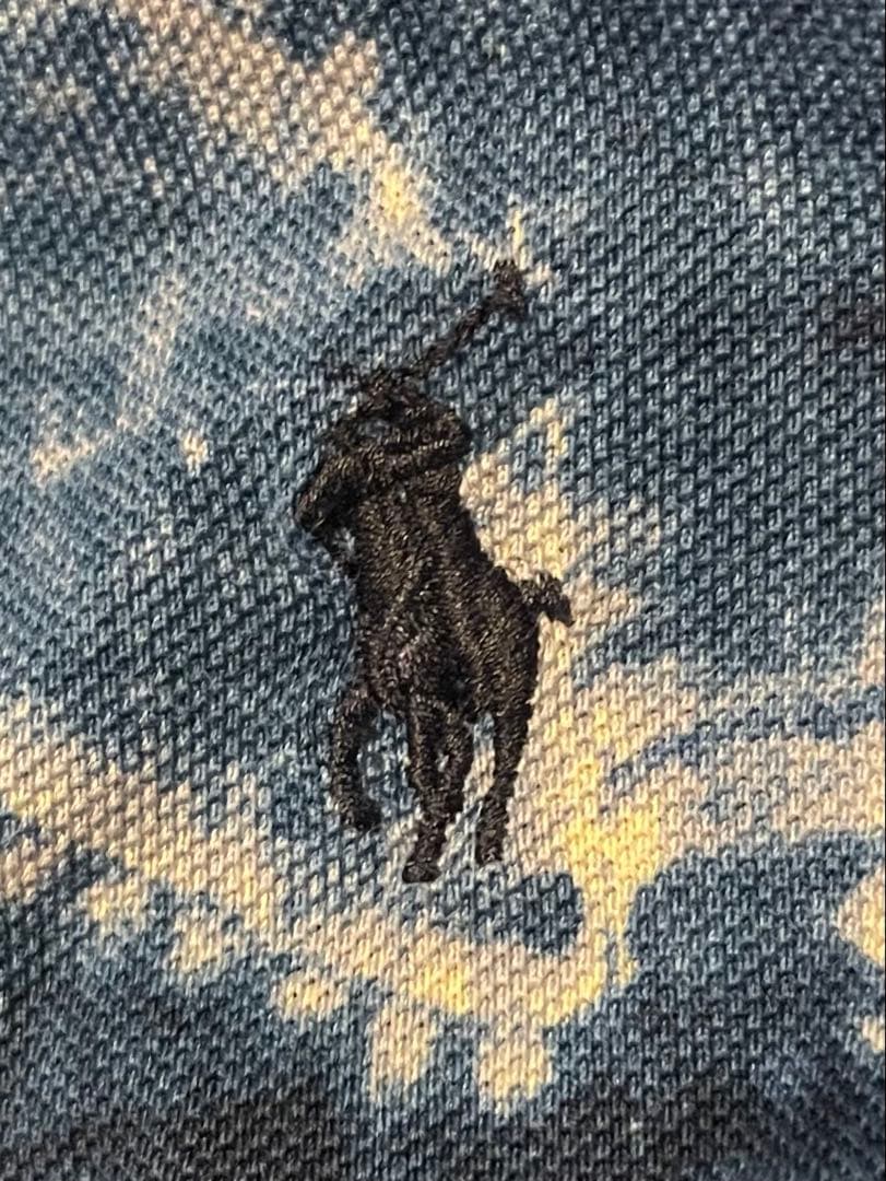 【美品】ポロラルフローレン 刺し子 パッチワーク調 ニットオックスフォードシャツ