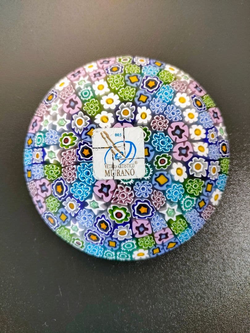 ベネチアングラス　ムラノ島　ミルフィオリ　小皿