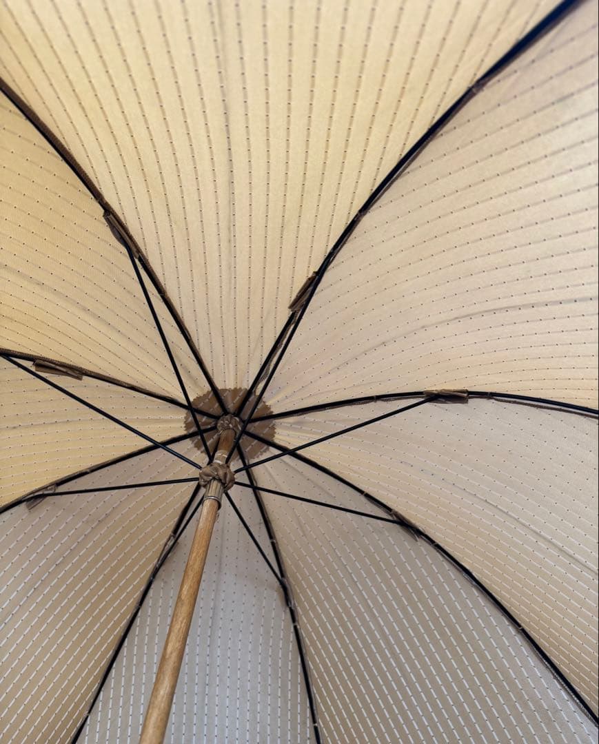 マリアフランチェスコ　長傘　ベージュ　fox ドット