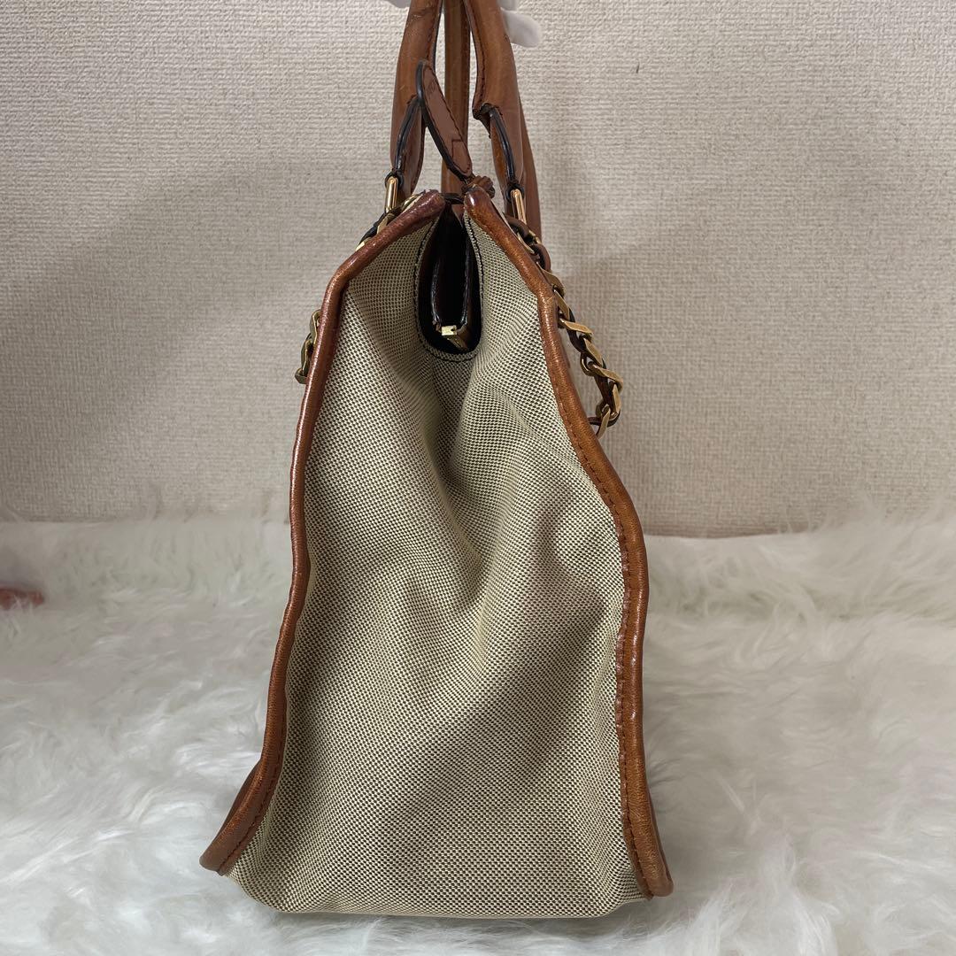 Chloé クロエ ボストンバッグ トート ロゴバッグ キャンバス Chole