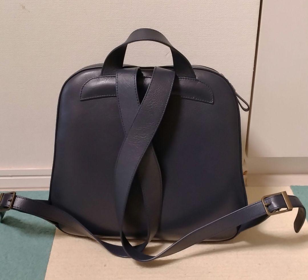 【美品】マザーハウス カゼマトウ Mサイズ ネイビー　品質保証カード付き