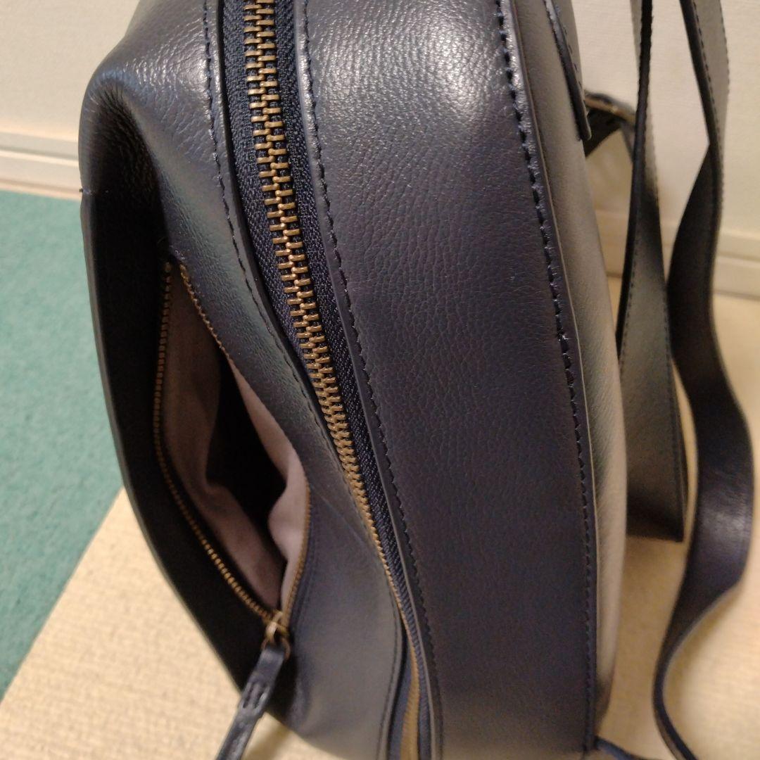 【美品】マザーハウス カゼマトウ Mサイズ ネイビー　品質保証カード付き