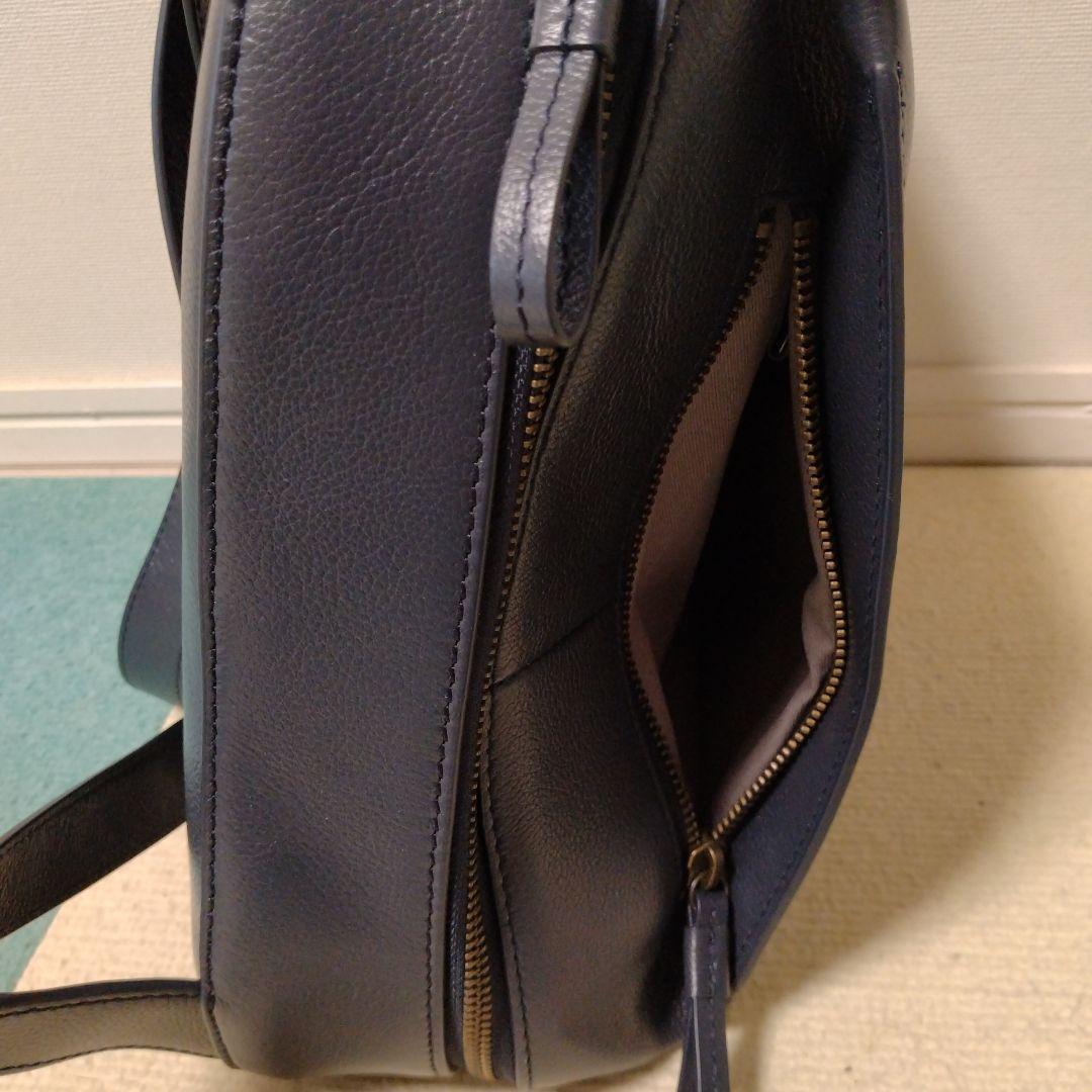 【美品】マザーハウス カゼマトウ Mサイズ ネイビー　品質保証カード付き