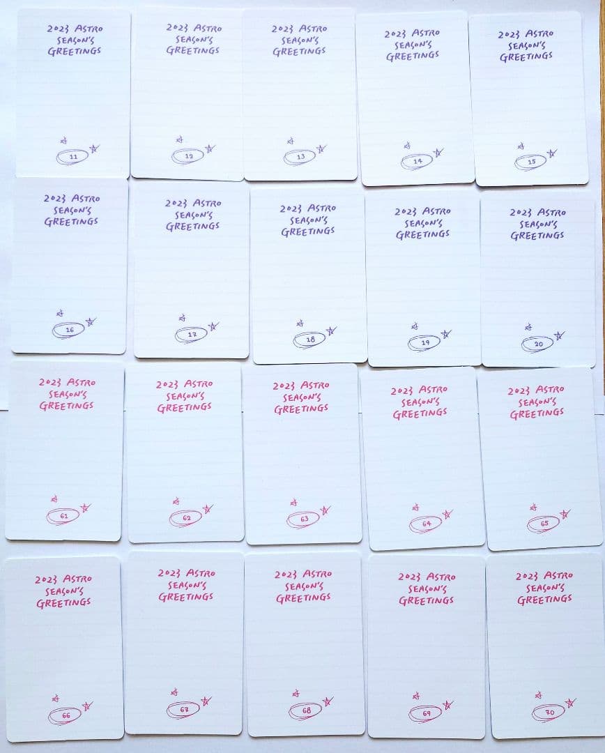 ASTRO チャウヌ　2023 シーグリ　ランダム　トレカ　コンプリート