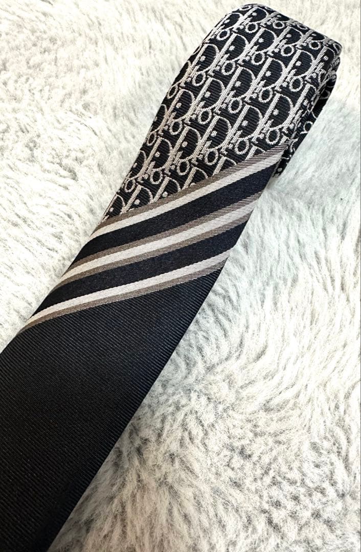Christian Dior ネクタイ　シルク　オブリーク柄