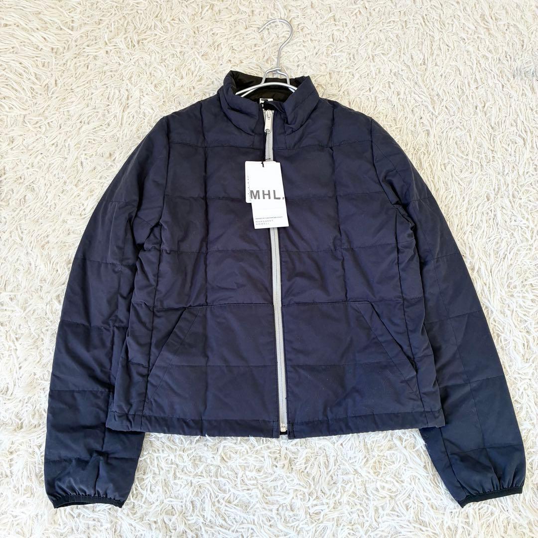 タグ付 MHL. マーガレットハウエル コンパクトショート丈ダウンジャケット 紺