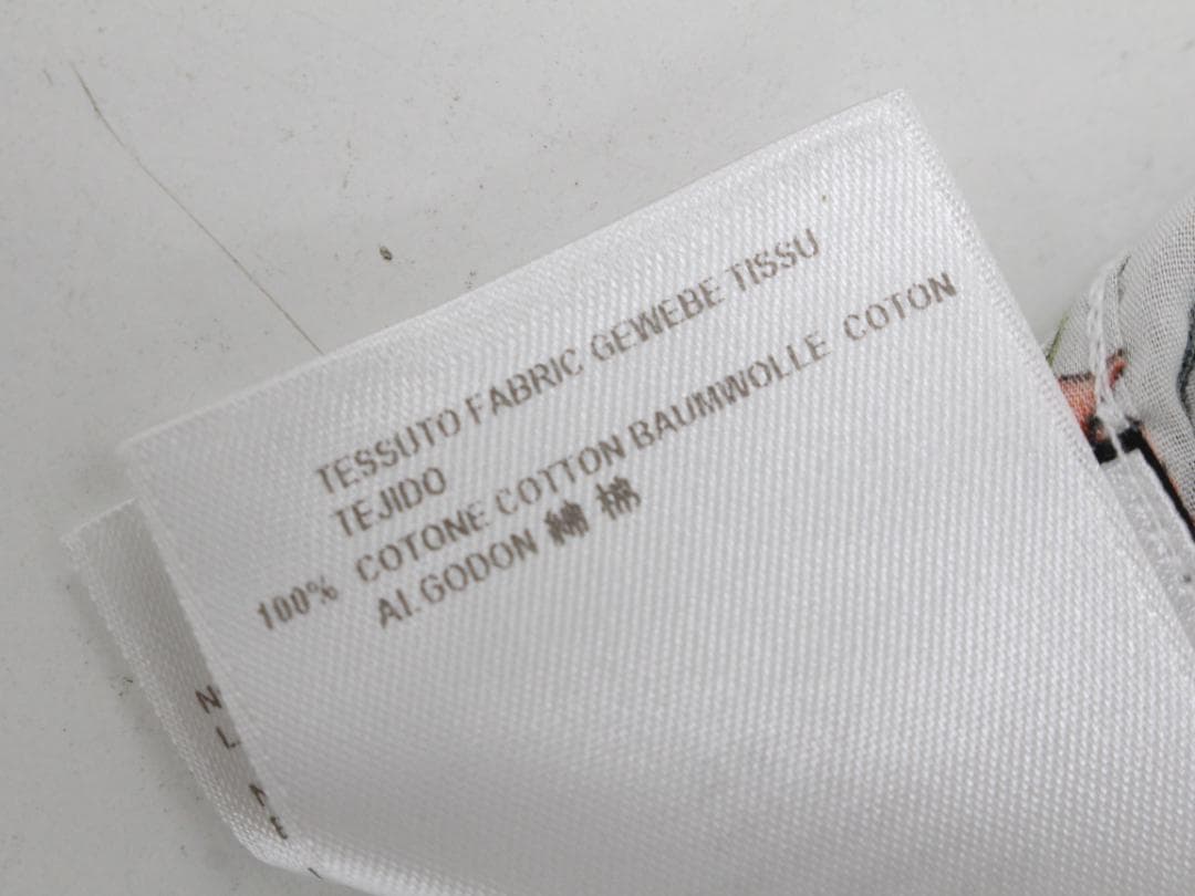 ▲美品 GUCCI/グッチ 花柄長袖シャツ フローラ　コットン ホワイト