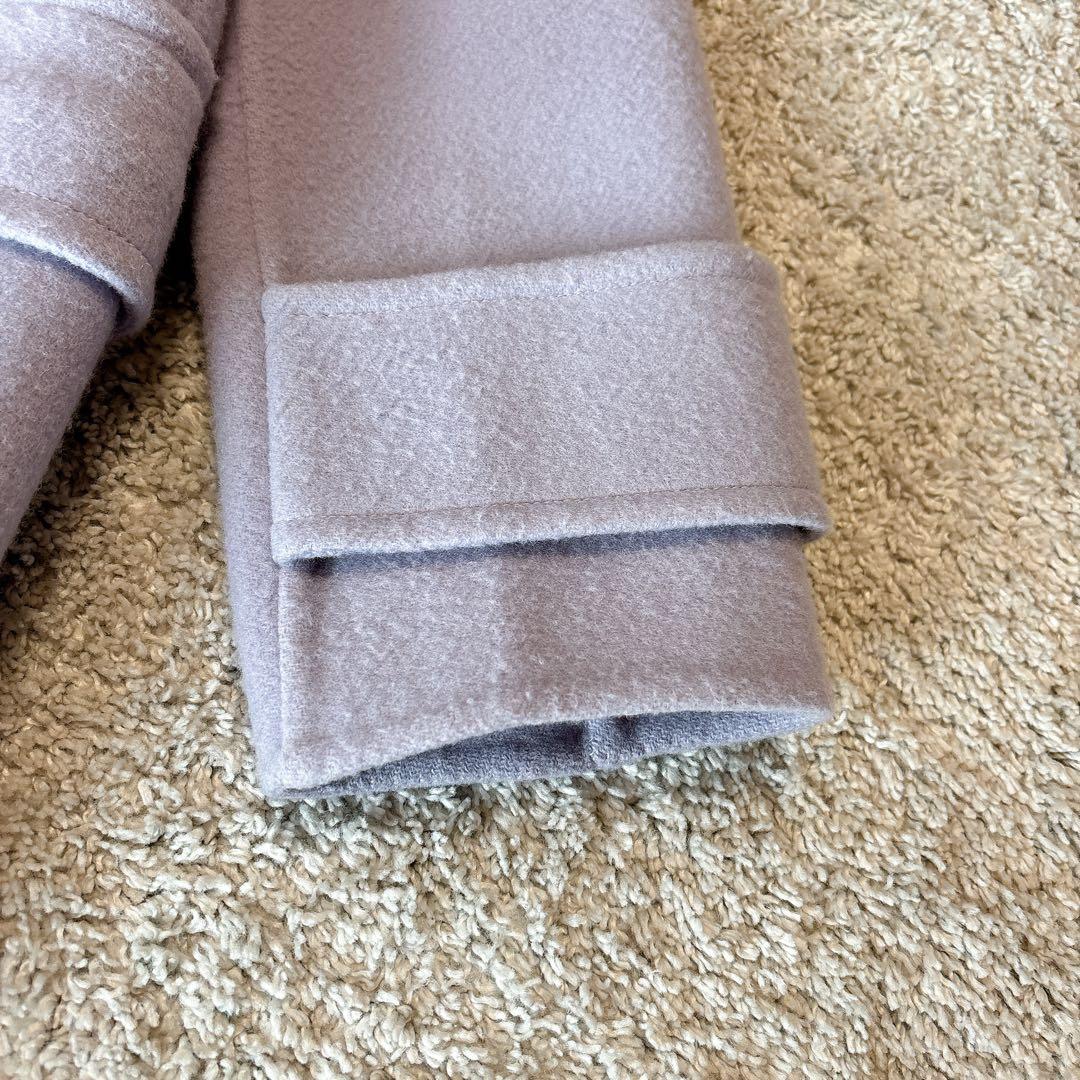 ダイアグラム　ゴールド金具ロングダッフルコート　ラベンダー３６リバー仕立て