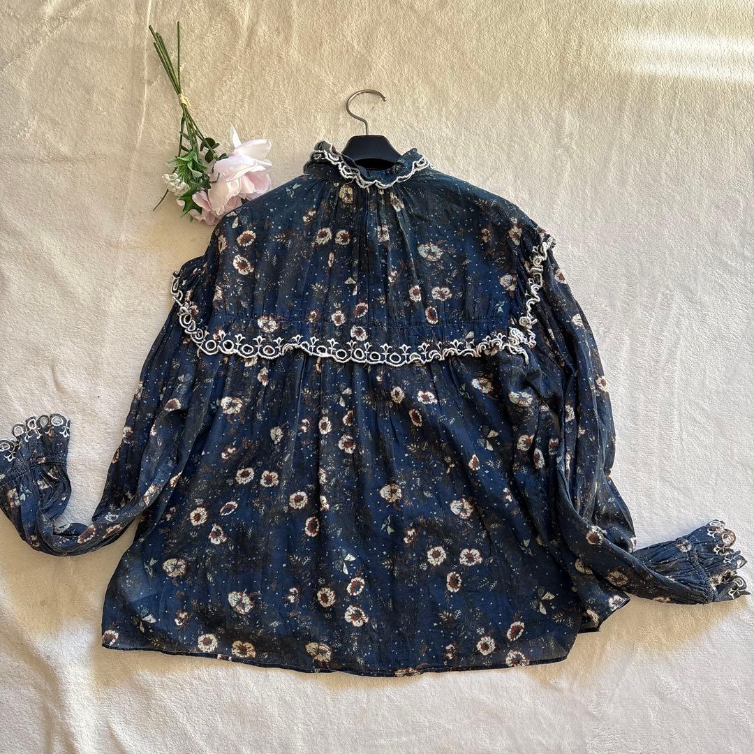 新木優子さん着用♡✨イザベルマラン フリルレース フラワープリントブラウス34