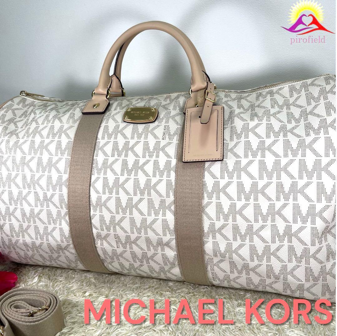 【すず 様✨】マイケルコース特大ボストンバッグレザーPVC総柄2WAY