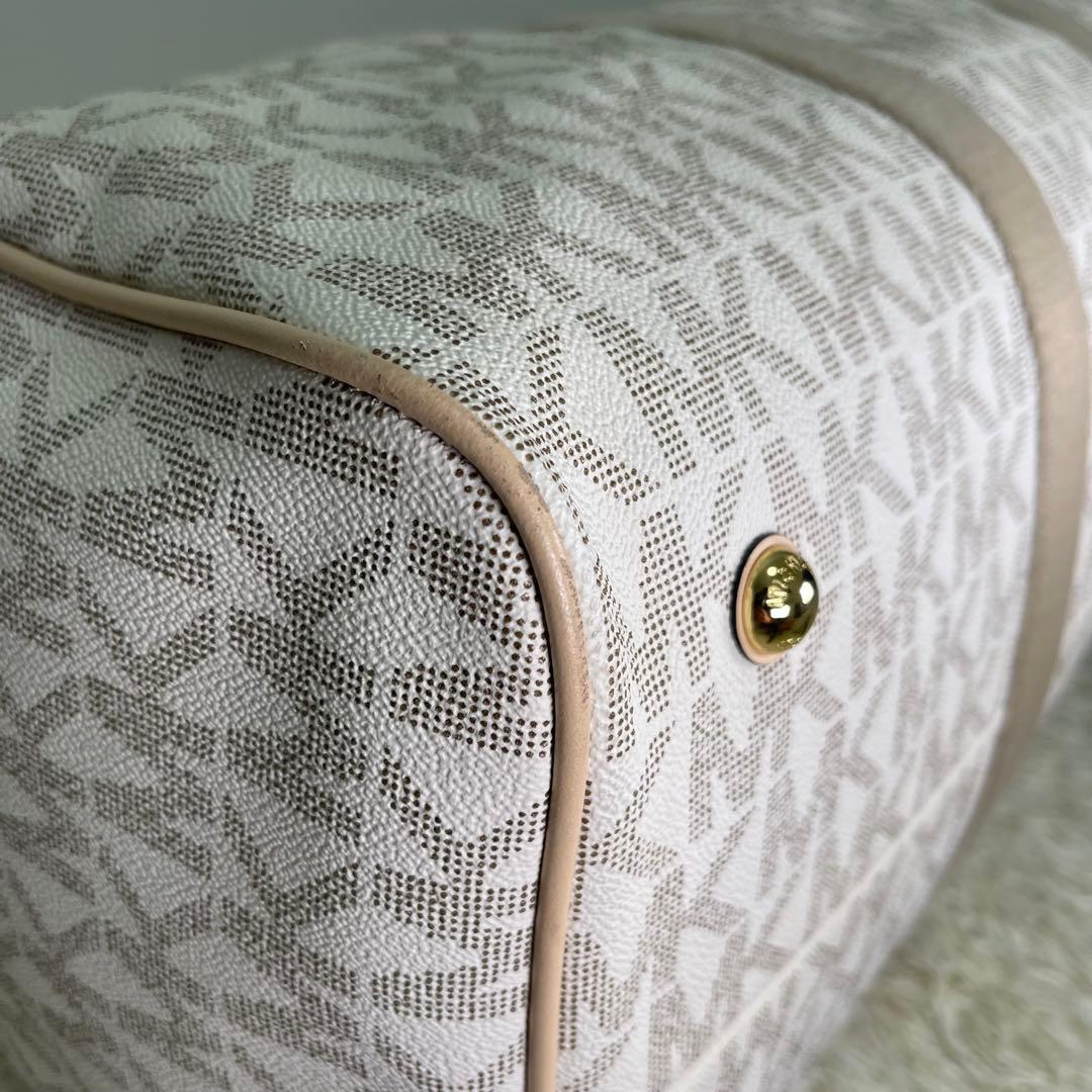 【すず 様✨】マイケルコース特大ボストンバッグレザーPVC総柄2WAY