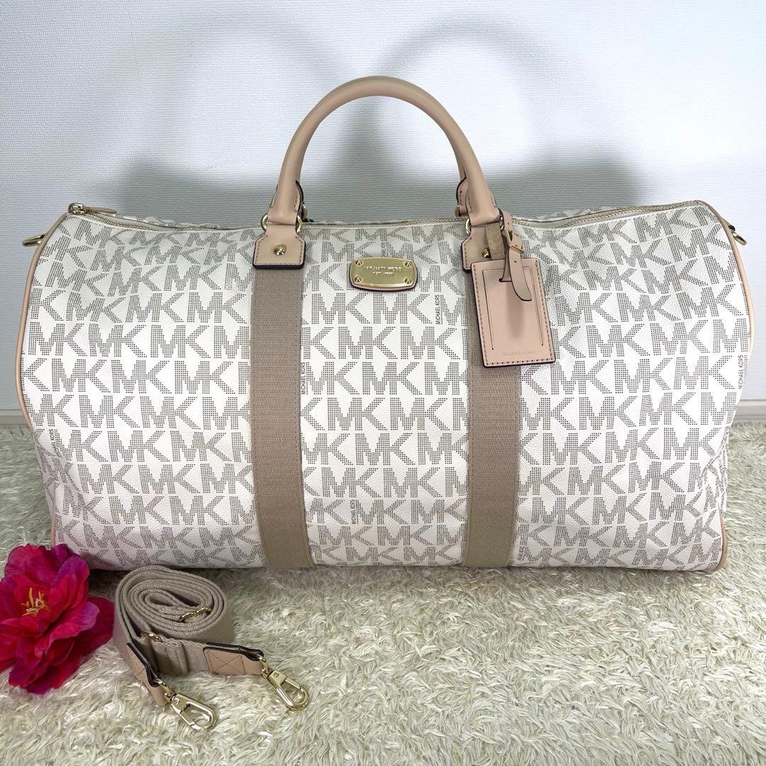 【すず 様✨】マイケルコース特大ボストンバッグレザーPVC総柄2WAY