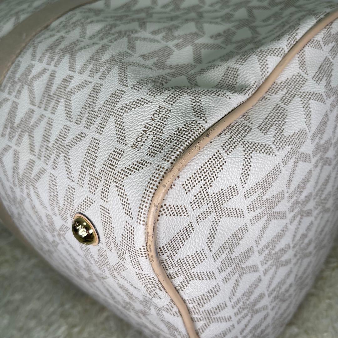 【すず 様✨】マイケルコース特大ボストンバッグレザーPVC総柄2WAY