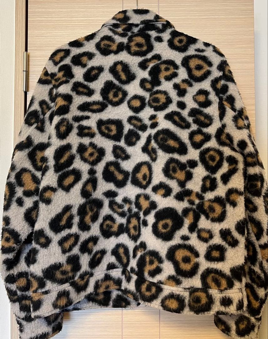 【美品】ZARAヒョウ柄ジャガードジャケット Lサイズ