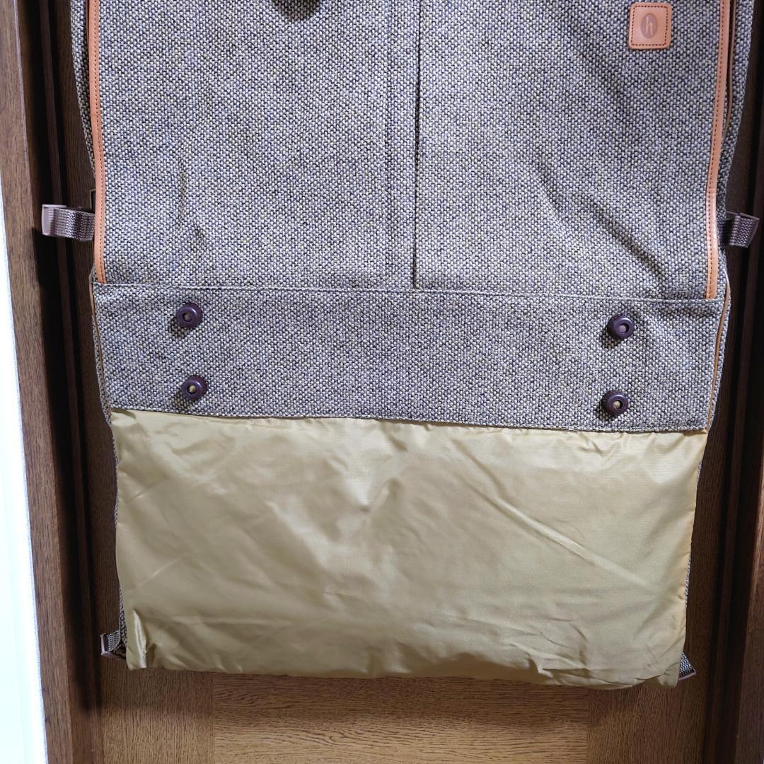 ハートマン 2way ツイード×レザー ガーメントバッグ ブリーフケース