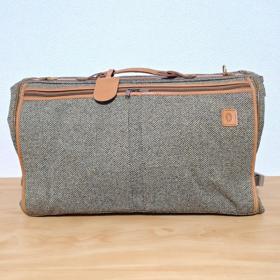 ハートマン 2way ツイード×レザー ガーメントバッグ ブリーフケース