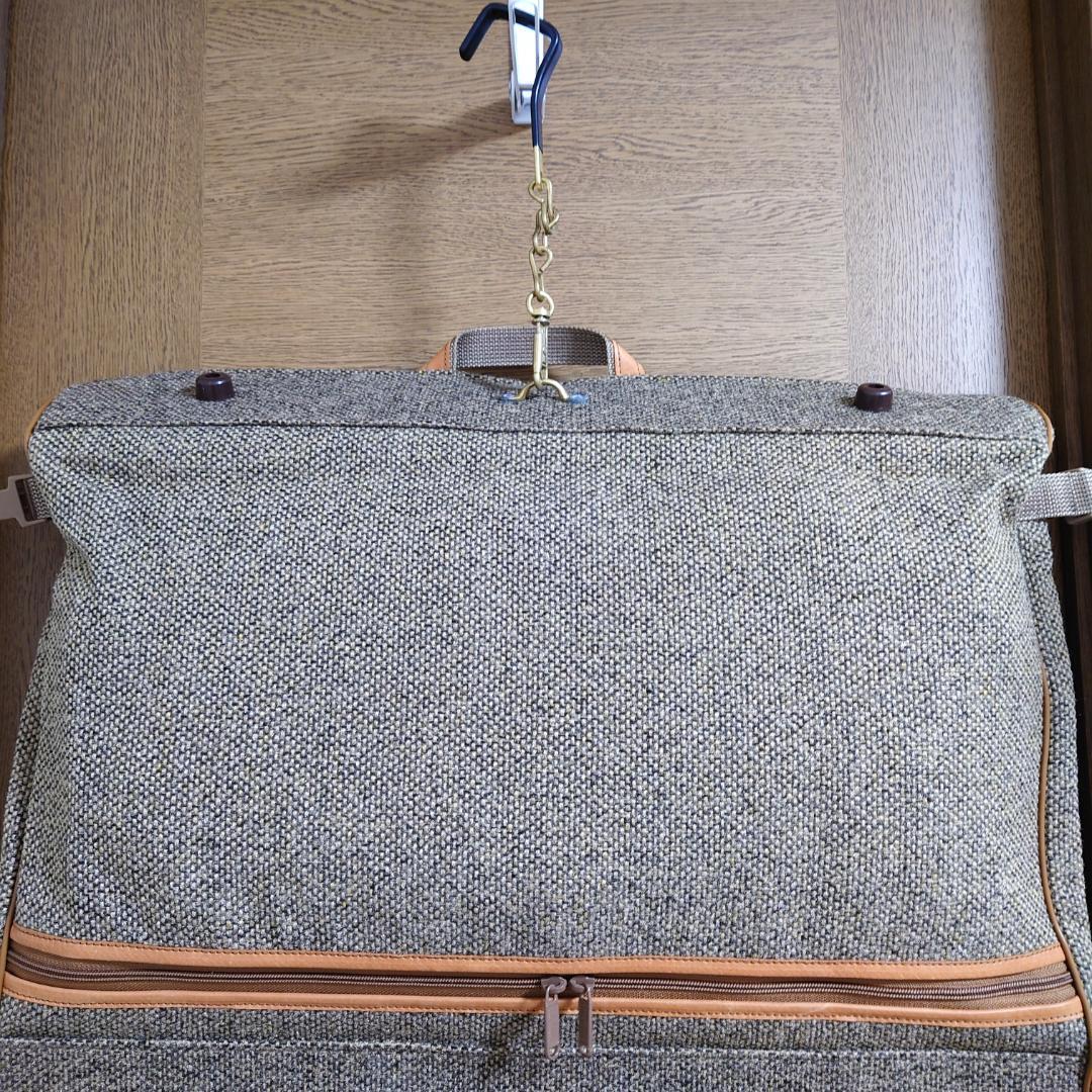 ハートマン 2way ツイード×レザー ガーメントバッグ ブリーフケース
