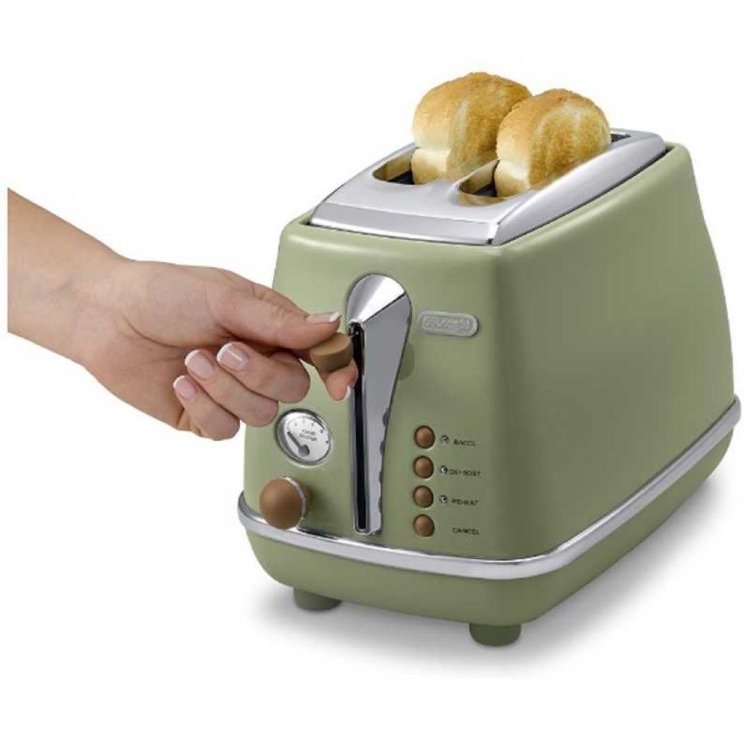 DeLonghi ヴィンテージポップアップトースター CTOV2003J-GR