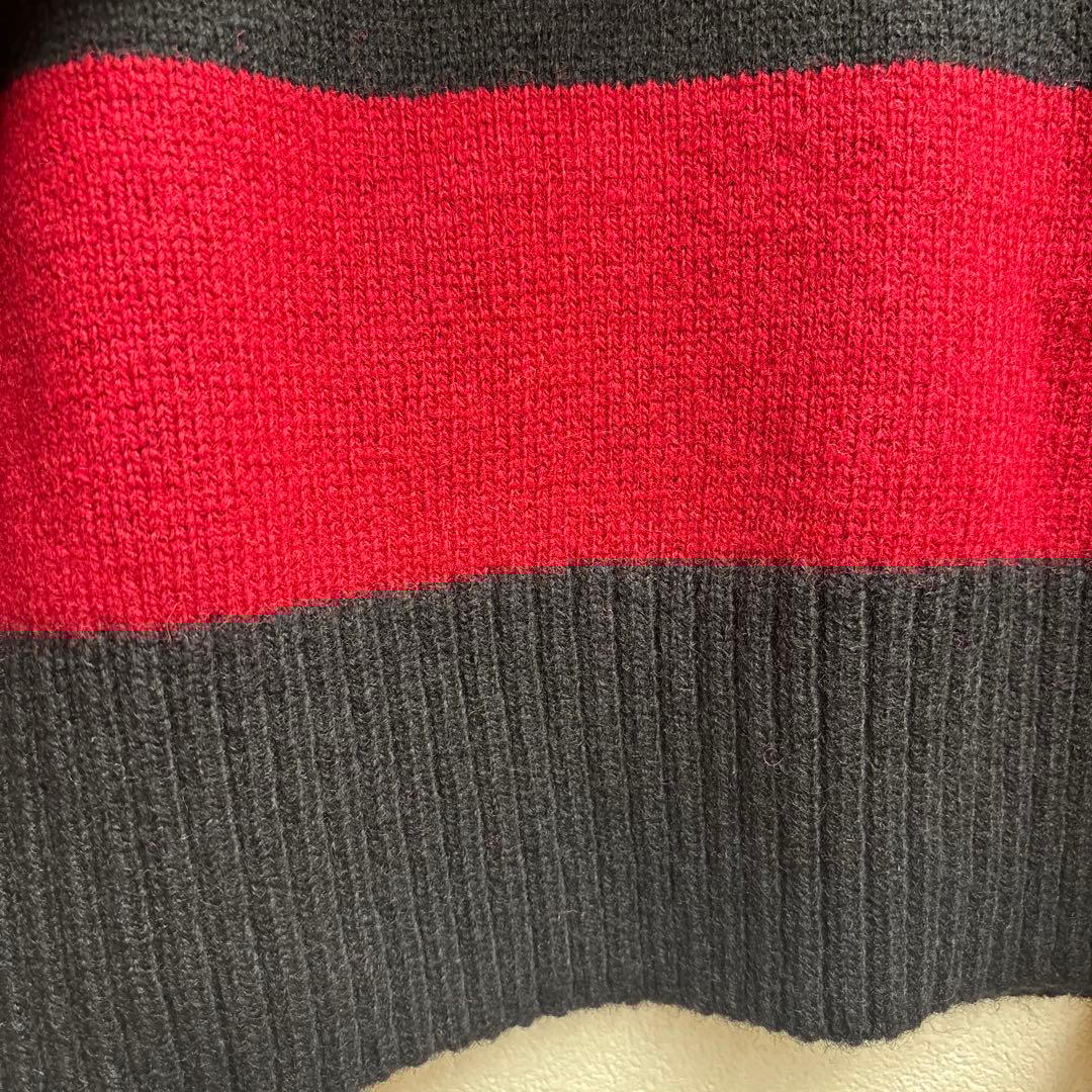 m*o様 ☆ ナンバーナイン L 赤黒ボーダー 06期風 カートコバーン ニット