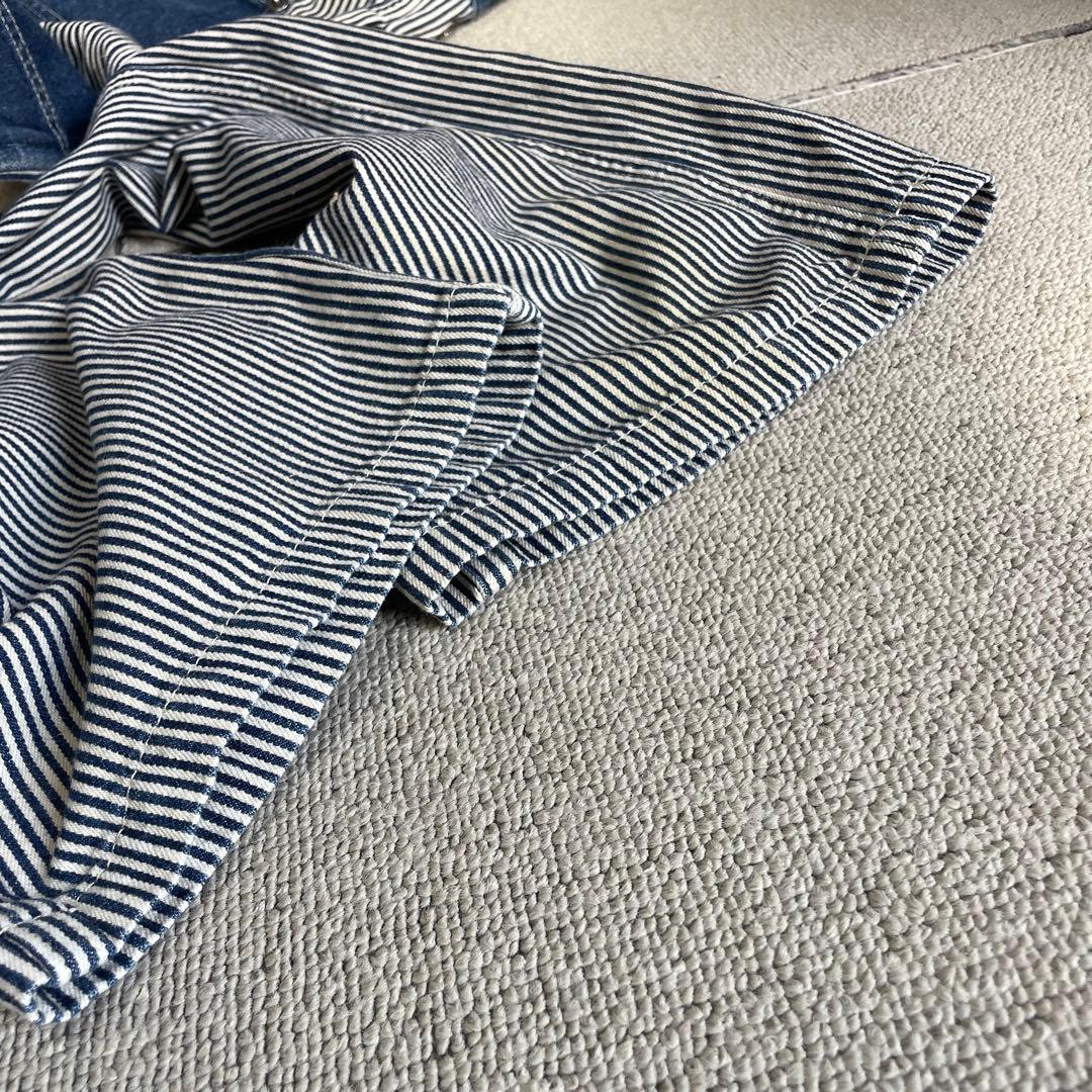 希少　VANSON バンソン　ストライプデニム つなぎ