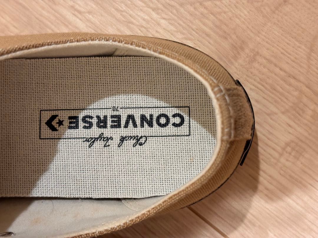 ct70 チャックテイラー　ベージュ スニーカー　コンバース