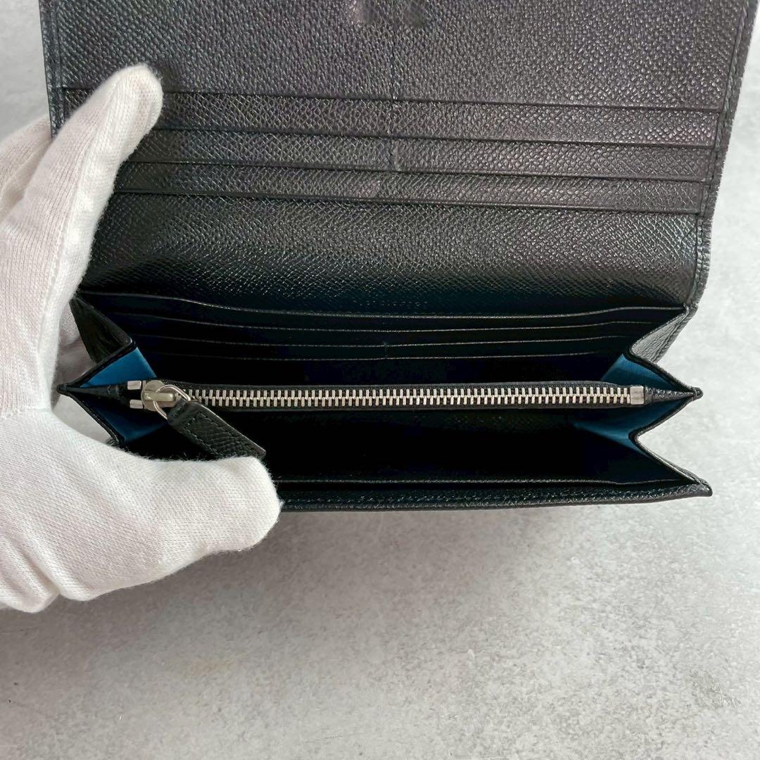 BVLGARI ブルガリマン 二つ折り 長財布 ロゴクリップ IC搭載 ブラック