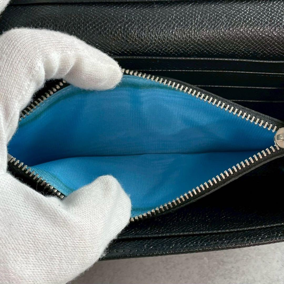 BVLGARI ブルガリマン 二つ折り 長財布 ロゴクリップ IC搭載 ブラック