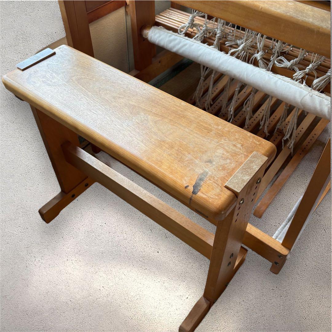 機織り機　東京手織機　KMー650　天秤式　8枚綜絖 10本足 長椅子セット