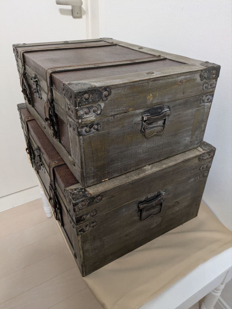 コベントガーデン/ウッデン トランクボックス L　アンティーク調・シャビーシック