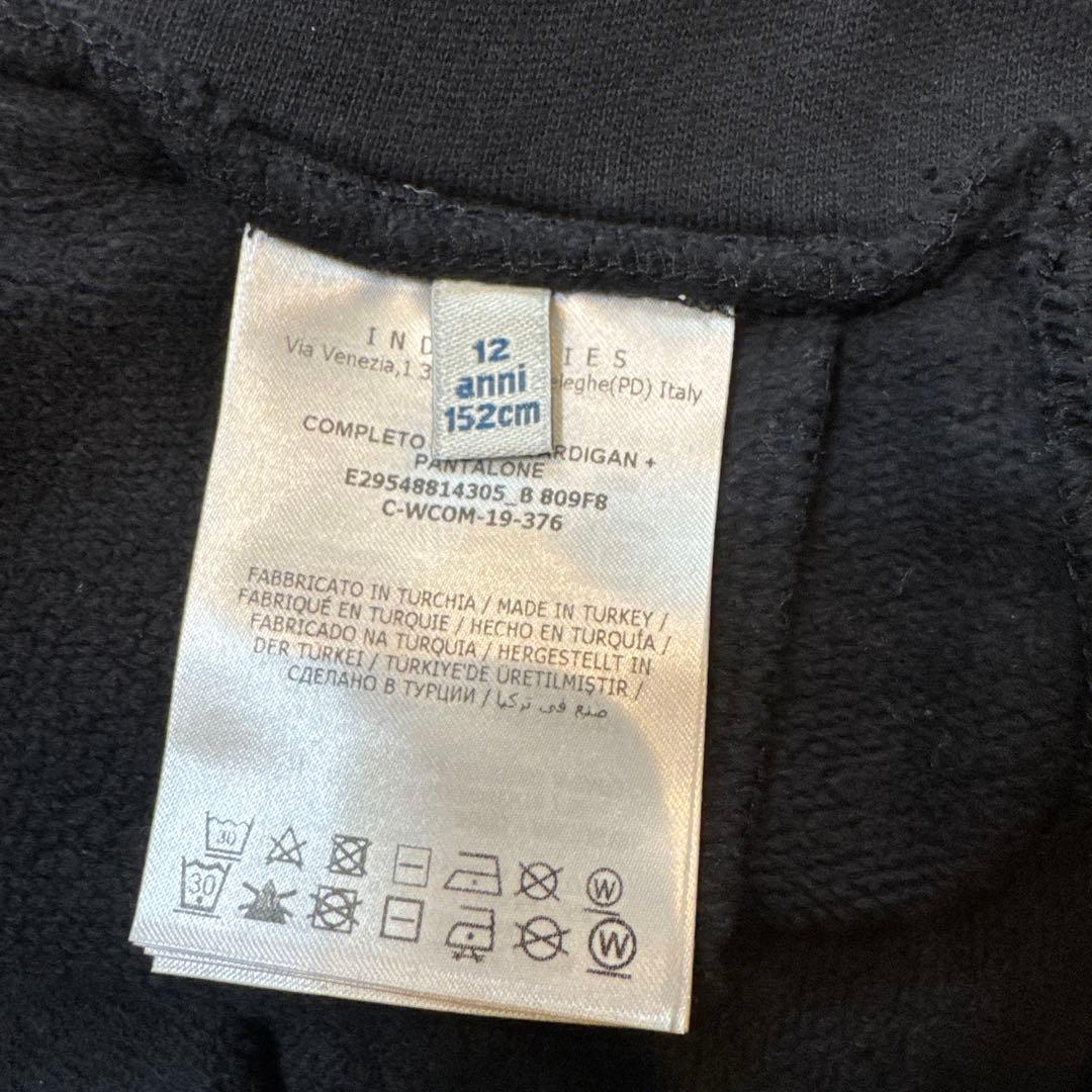 MONCLER ロゴ入り ブラック スウェットパンツ 12 anni