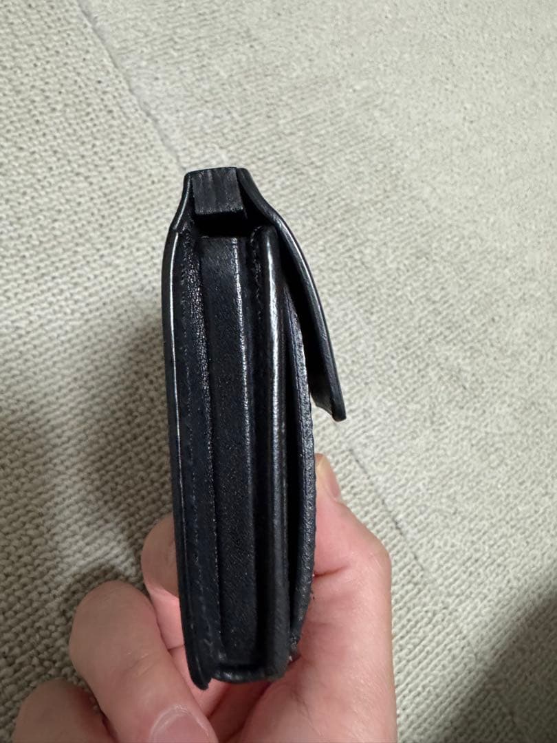 お*ん様 【最終値下げ！】 万双 厚コバ コンパクト財布 ブラック 美品