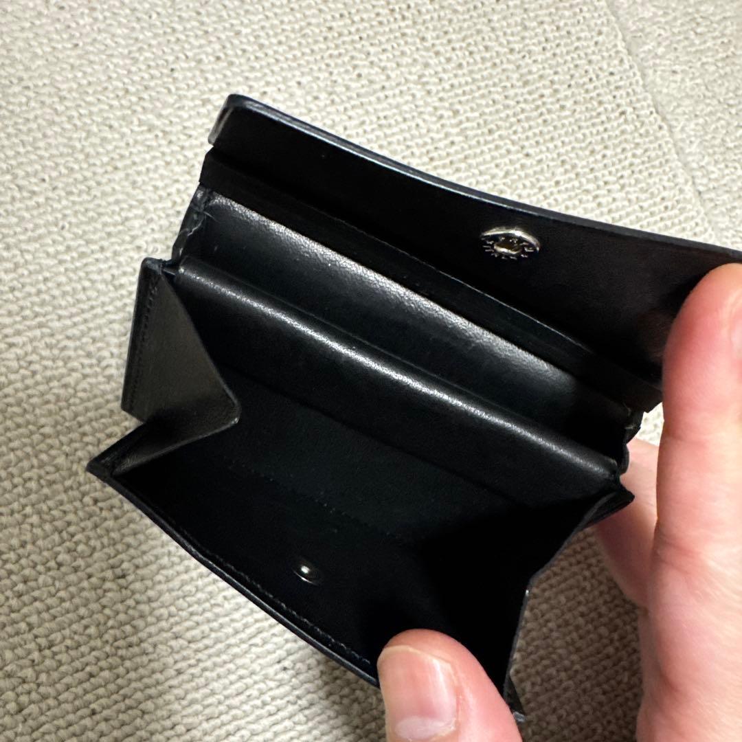 お*ん様 【最終値下げ！】 万双 厚コバ コンパクト財布 ブラック 美品