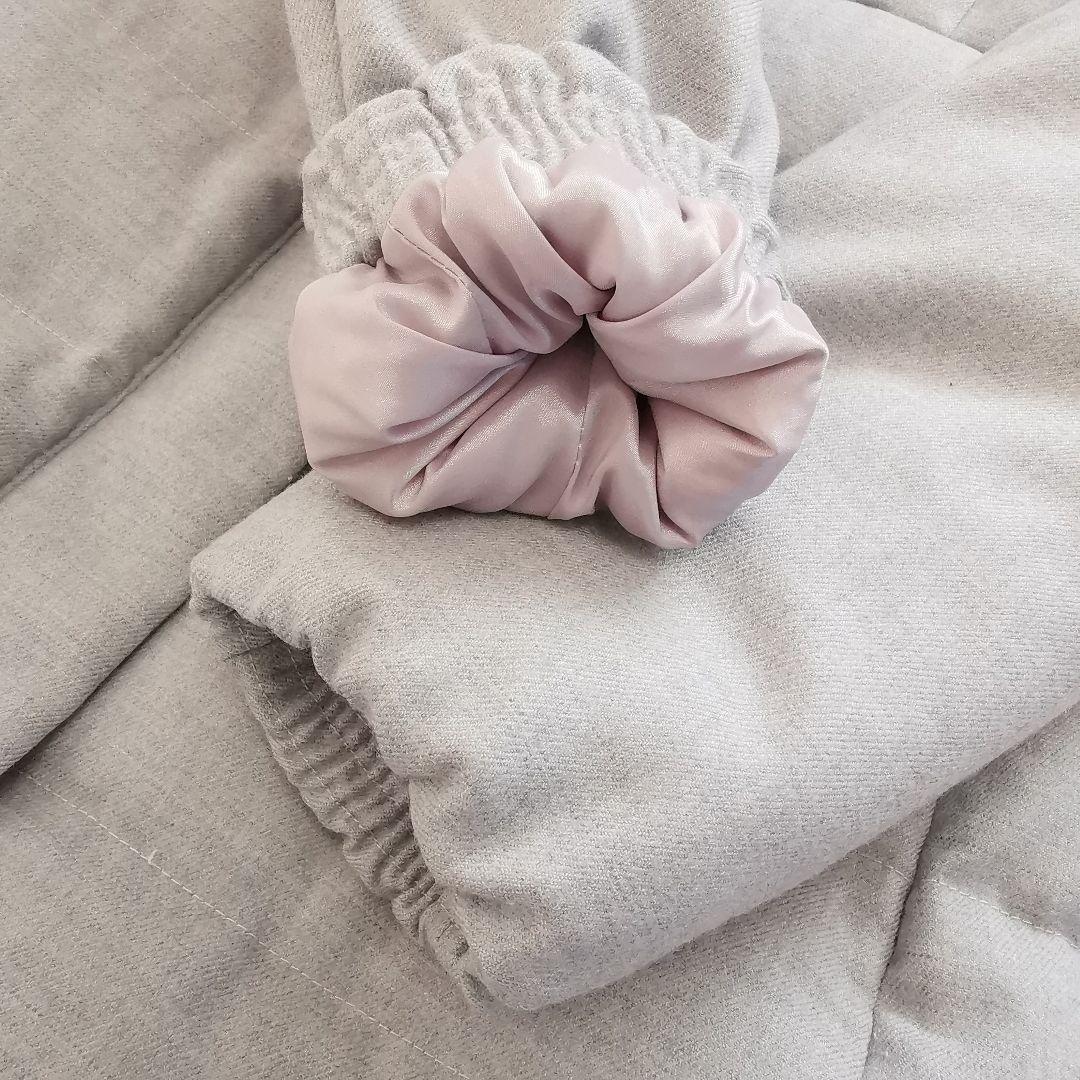 ANAYI フォックス ファー ロング ダウン コート アナイ ライトグレー M