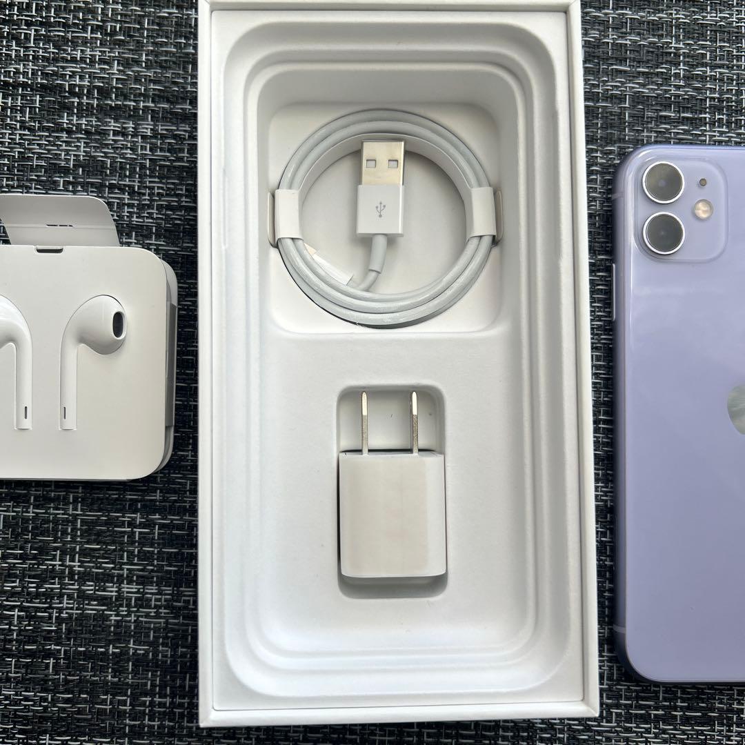 Apple iPhone 11 パープル 本体と付属品　128G
