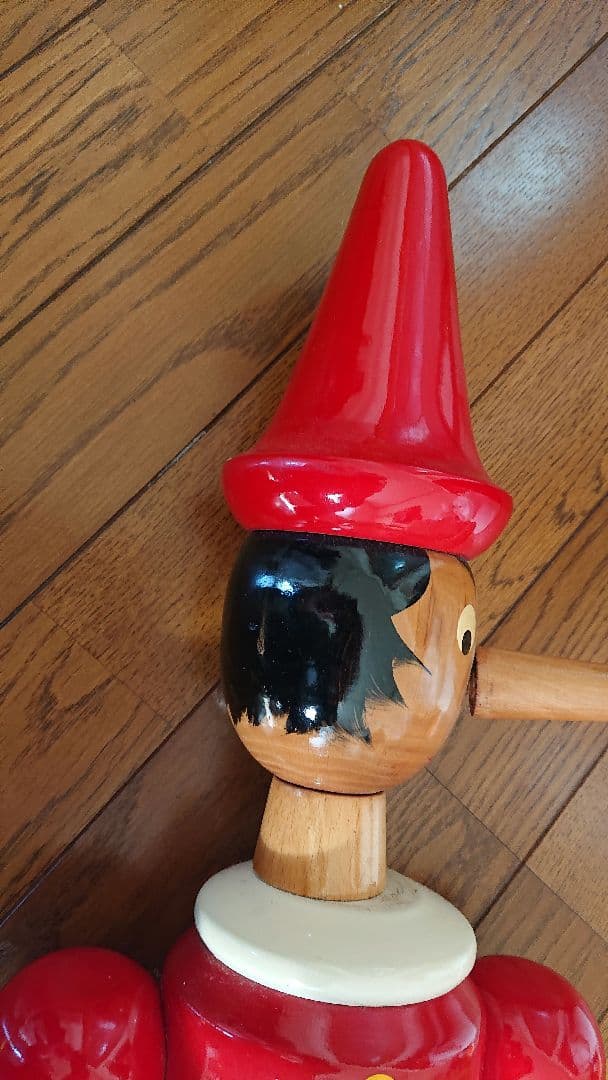 かつくん 木製ピノキオ人形 高さ約93cm 横幅約20cm