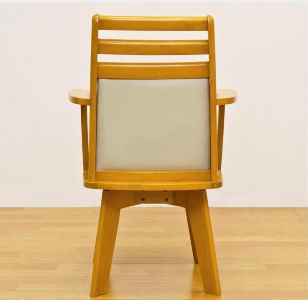 ★新品未使用★ 回転式 ダイニングチェア（ダークブラウン）（ライトブラウン）