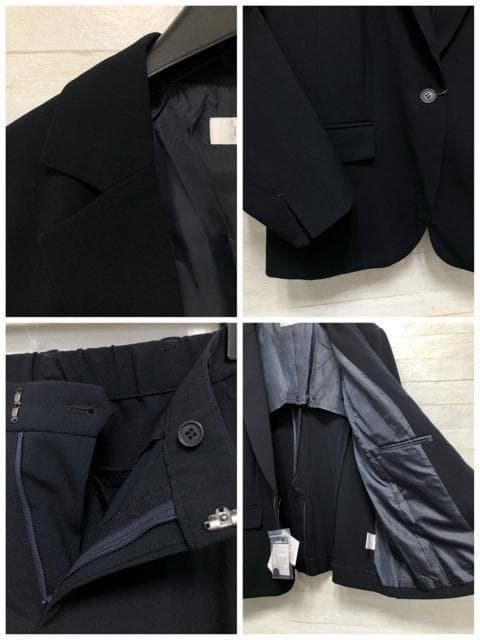 新品☆LL♪紺系♪洗えるストレッチパンツスーツ♪お仕事・通勤☆p651