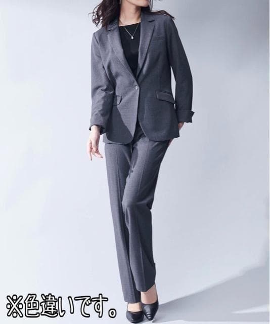 新品☆LL♪紺系♪洗えるストレッチパンツスーツ♪お仕事・通勤☆p651
