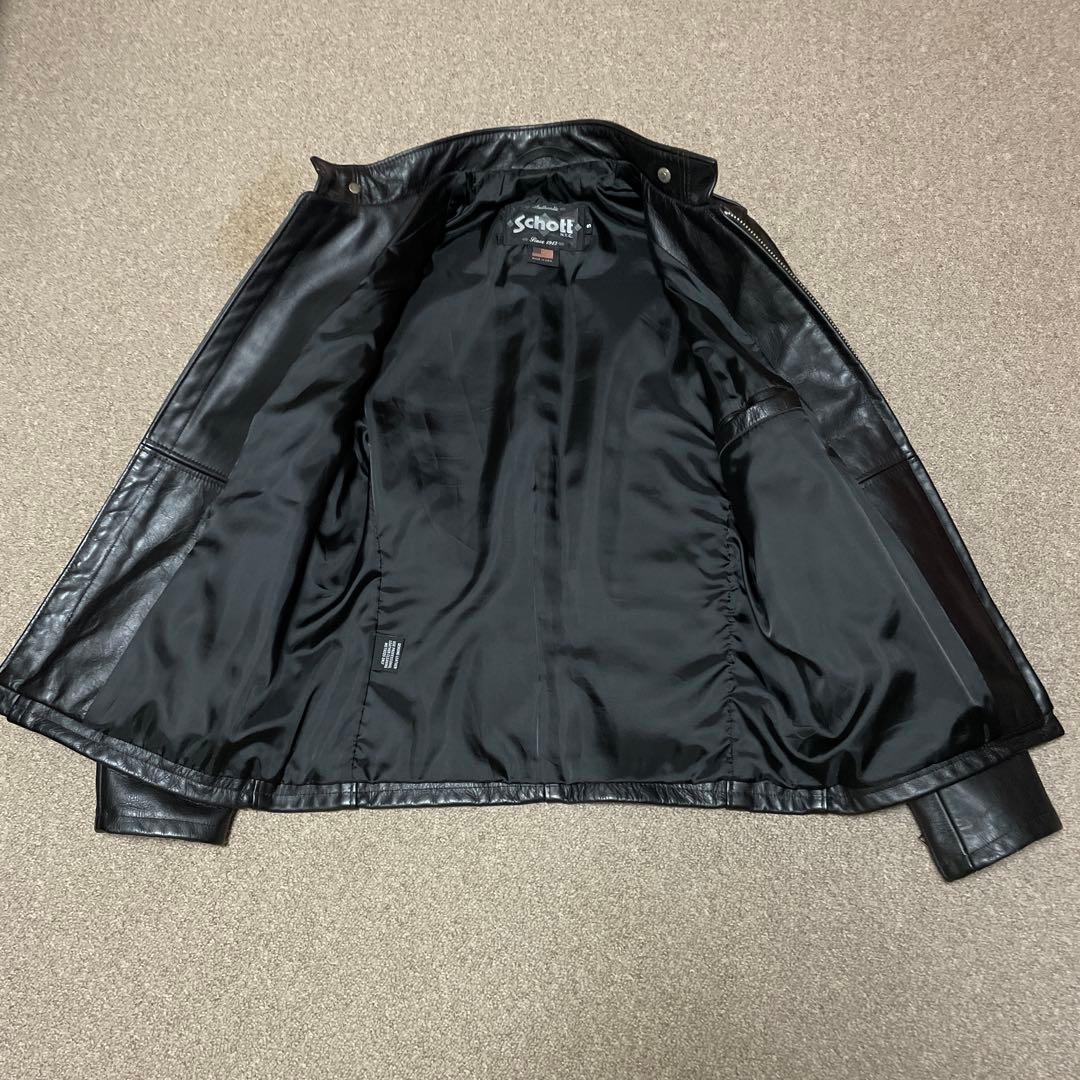 【着用一回・美品・最終値下げ】Schott654 シングルライダース　サイズ36