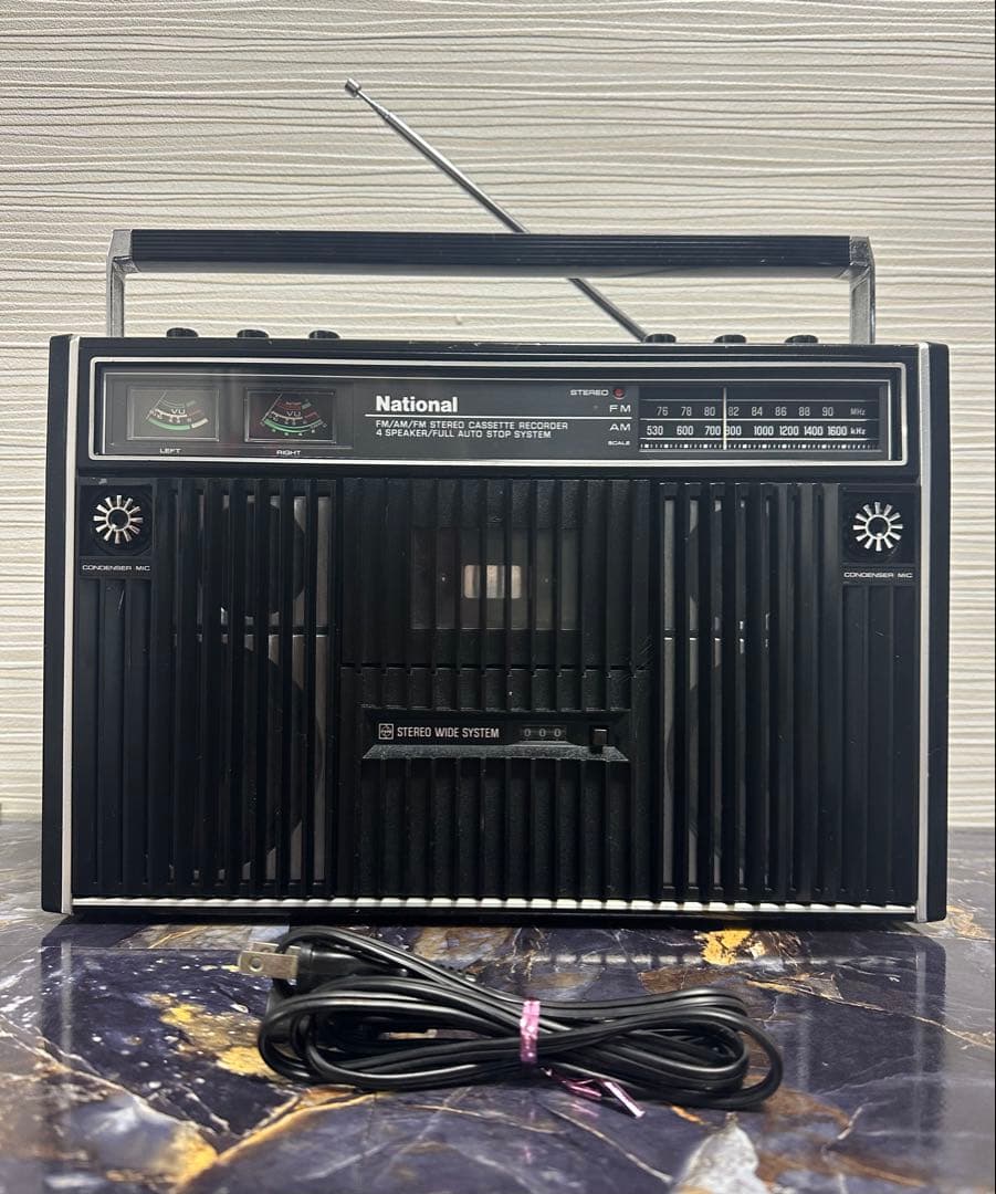 美品NATIONAL ラジカセ レコーダーRS-457 AM/FM ラジオ昭和