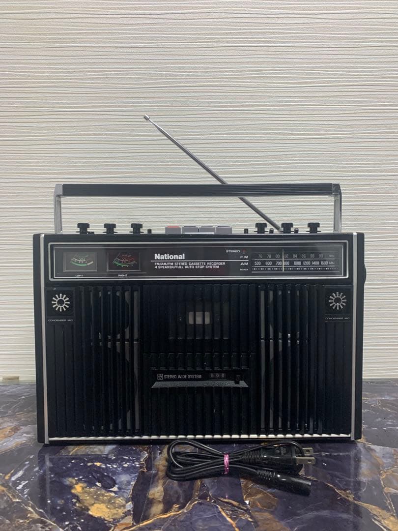 美品NATIONAL ラジカセ レコーダーRS-457 AM/FM ラジオ昭和