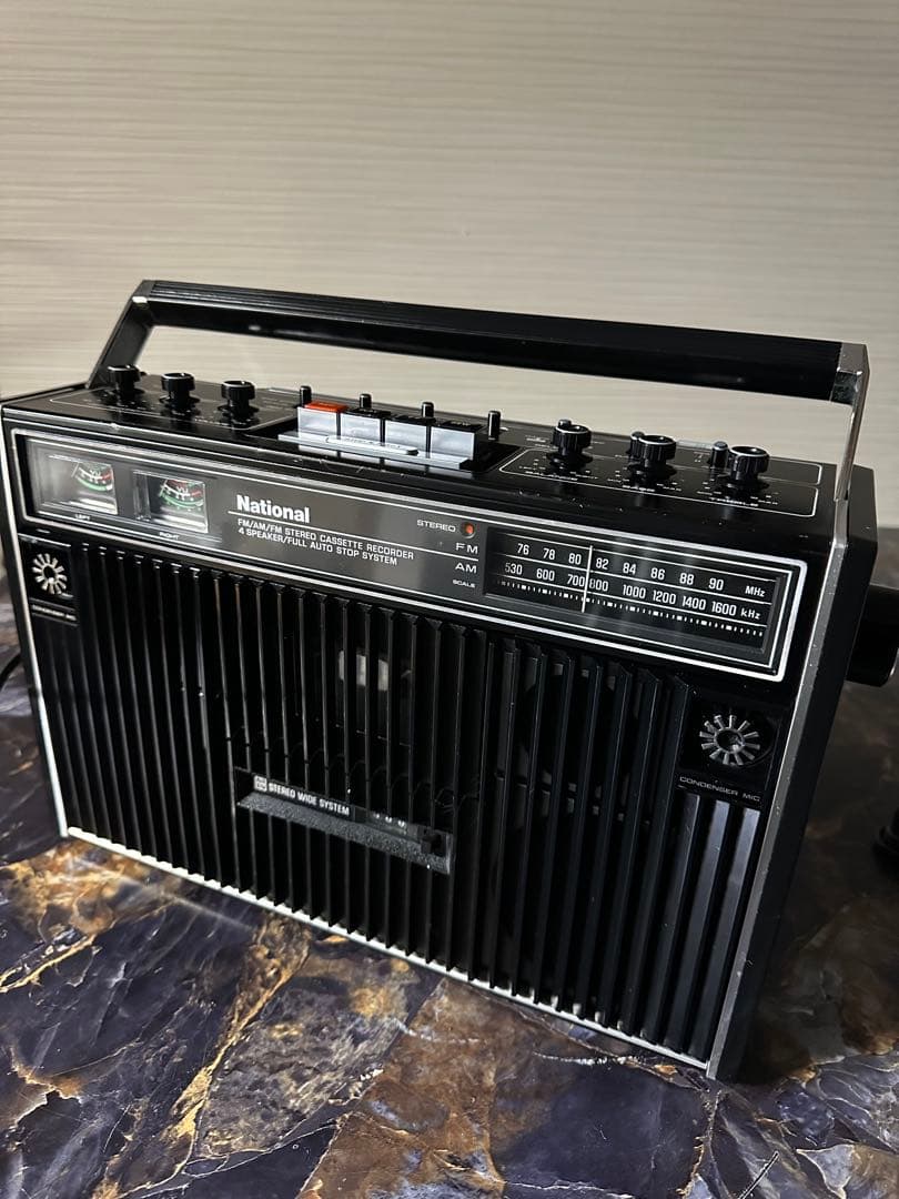美品NATIONAL ラジカセ レコーダーRS-457 AM/FM ラジオ昭和