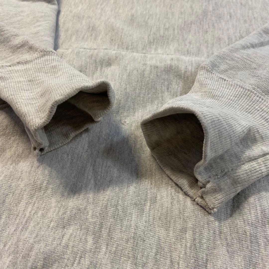 90s Champion リバースウィーブ 目無し パーカー グレー 刺繍タグ