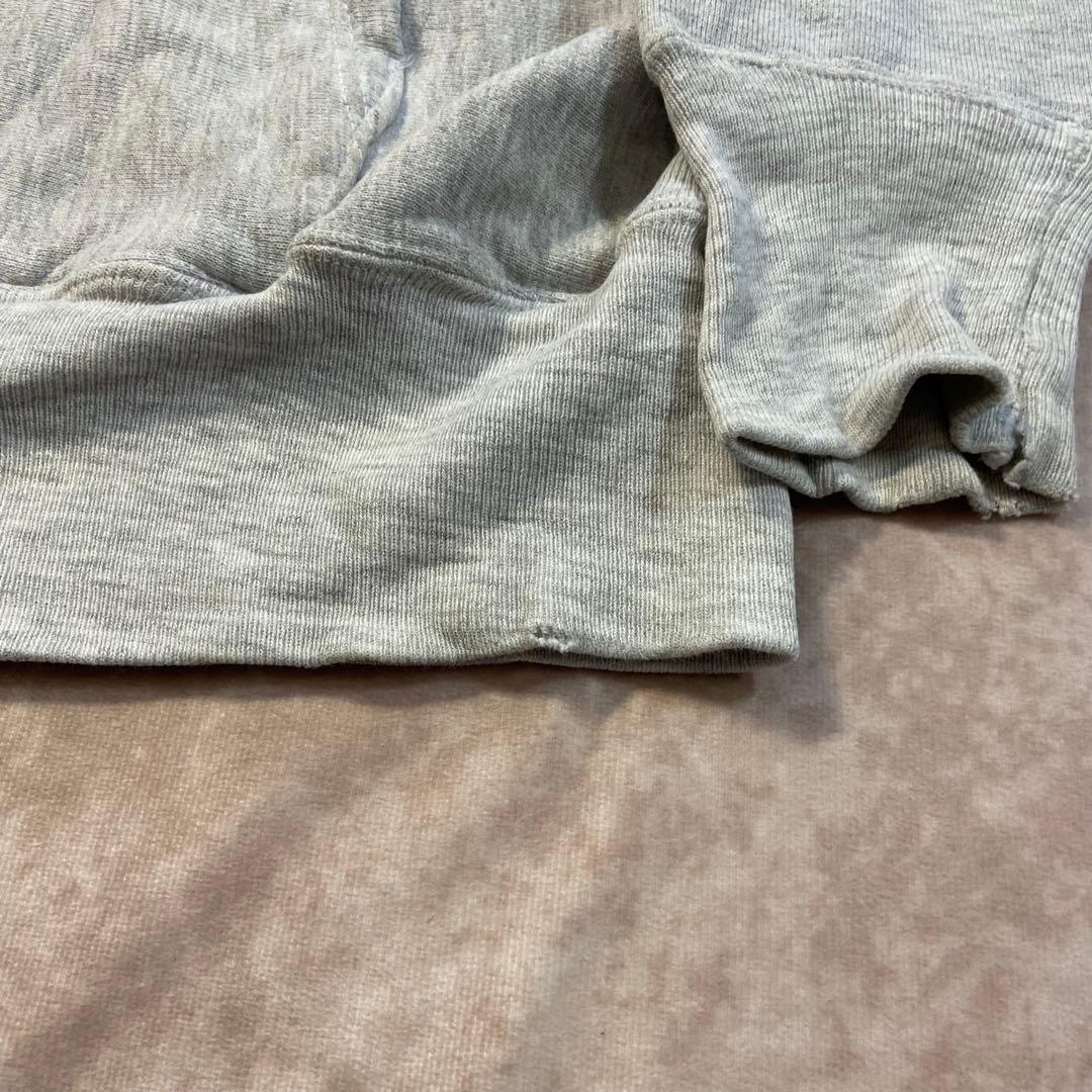 90s Champion リバースウィーブ 目無し パーカー グレー 刺繍タグ