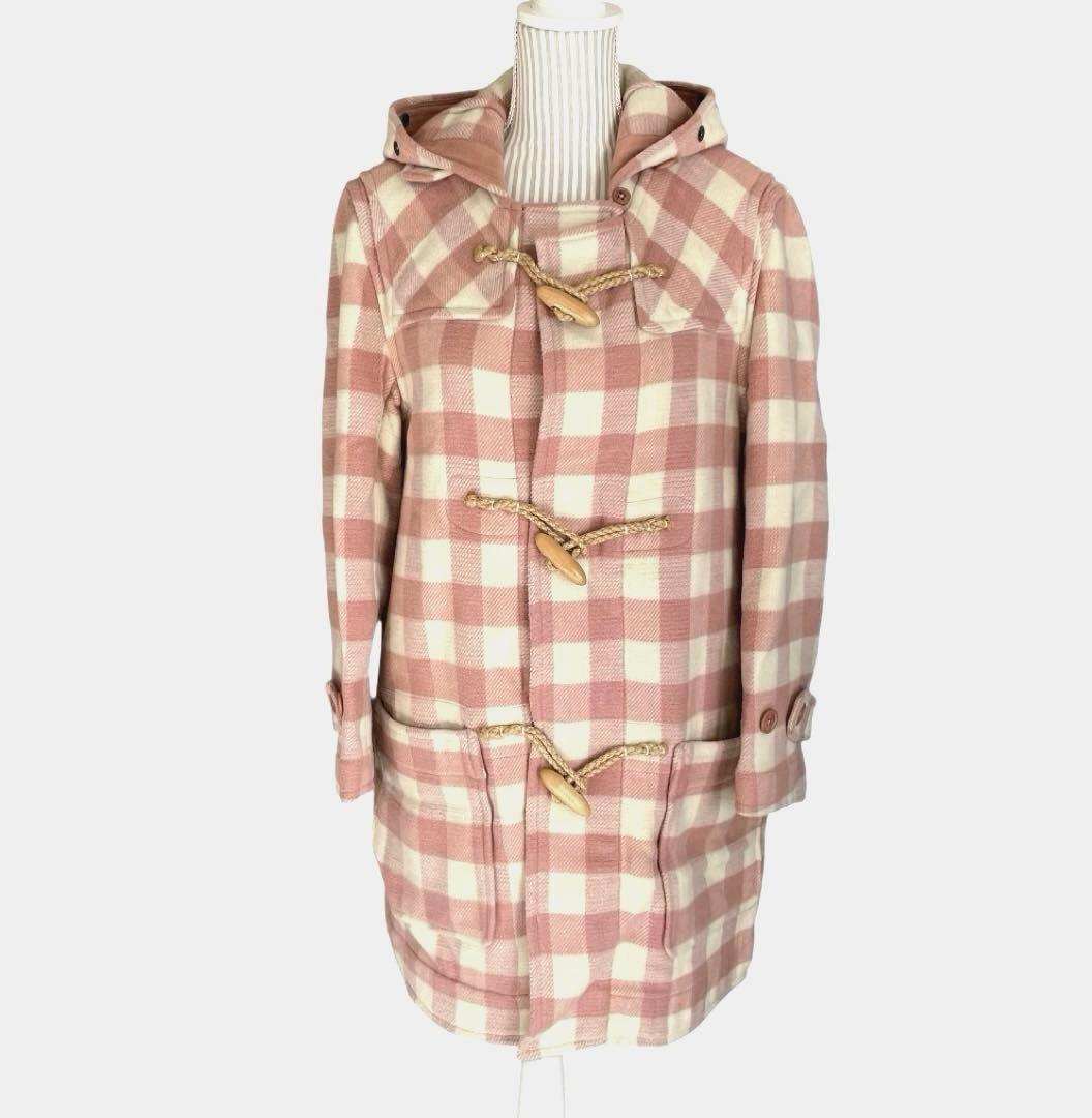 入手困難　美品　ピンクハウス　F チェック　ダッフルコート ピンク　トグル