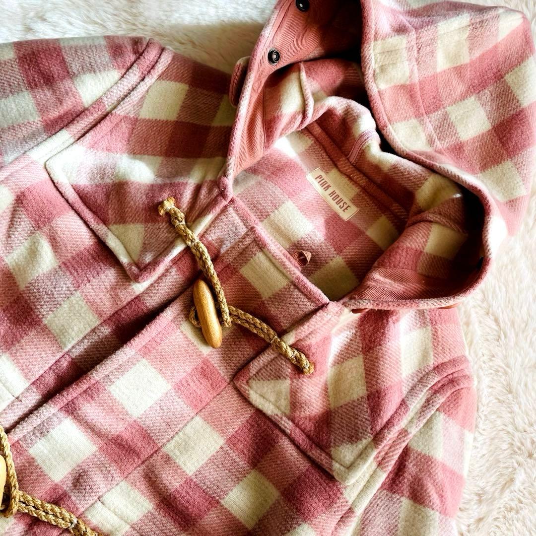 入手困難　美品　ピンクハウス　F チェック　ダッフルコート ピンク　トグル