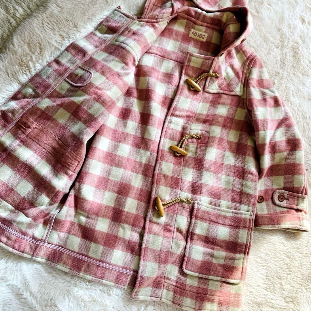 入手困難　美品　ピンクハウス　F チェック　ダッフルコート ピンク　トグル