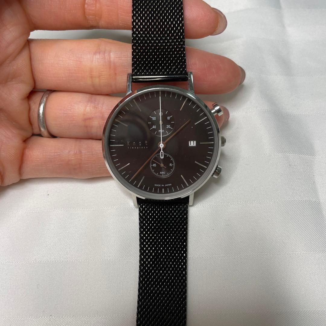 ✨大幅お値下げ✨knot ノット　ペアウォッチ　ブラック　ローズゴールド